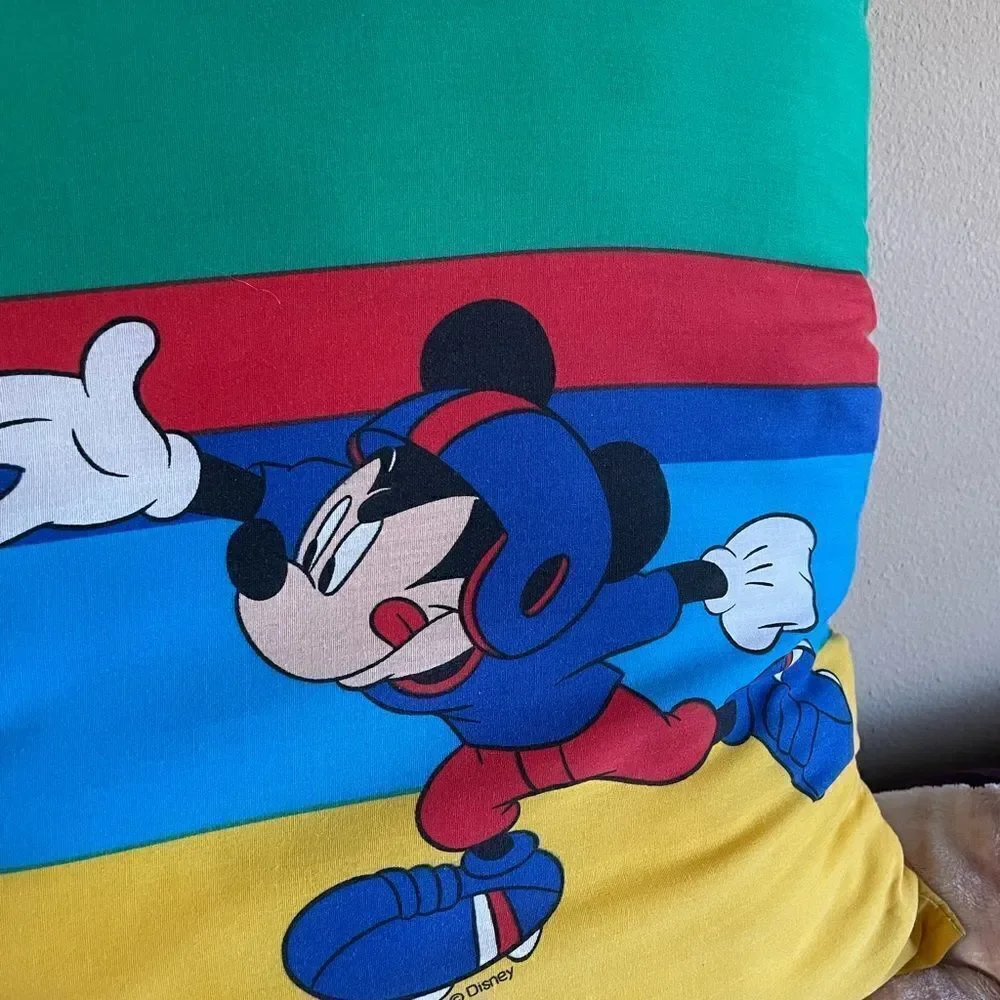 Disney Vintage Goofy Mickey Sports Themed Pillows 18x18!